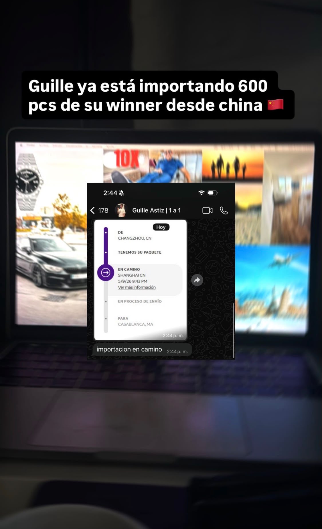 Guille: importación de 600 piezas en camino desde China