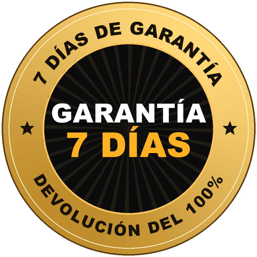 Garantía de 7 días · devolución del 100%
